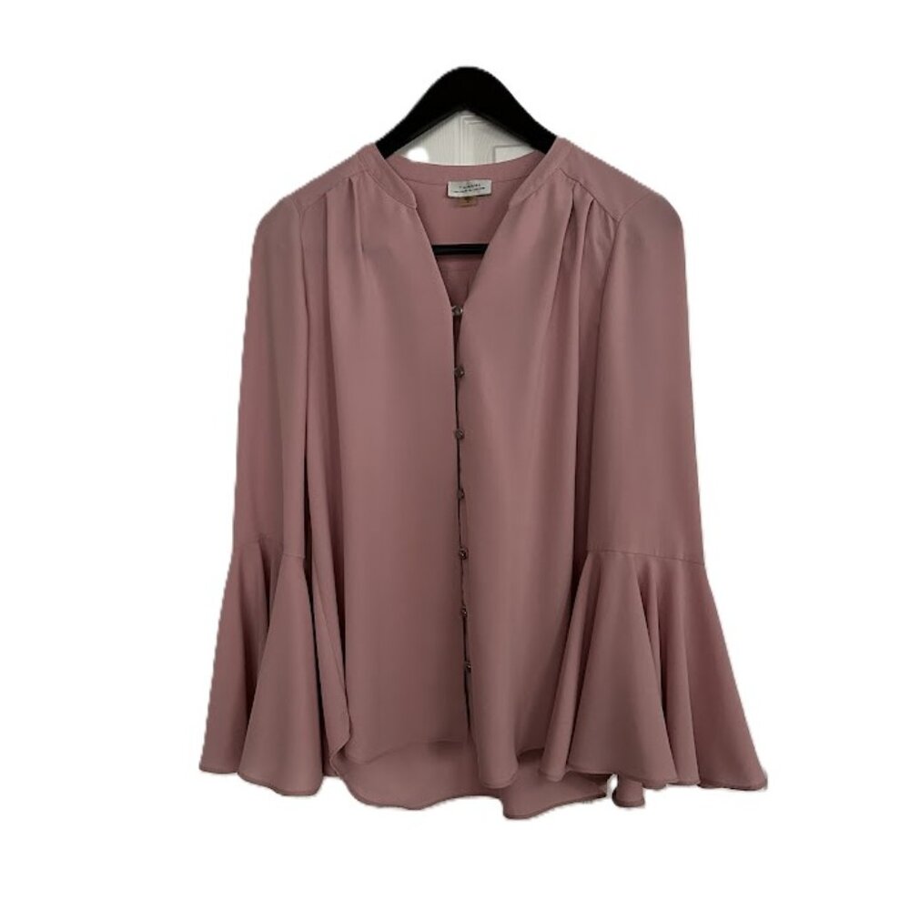 Tahari Arthur S. Levine Bell Sleeve Blouse Dusty Rose - Size Small